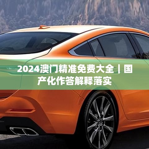 2024澳门精准免费大全｜国产化作答解释落实