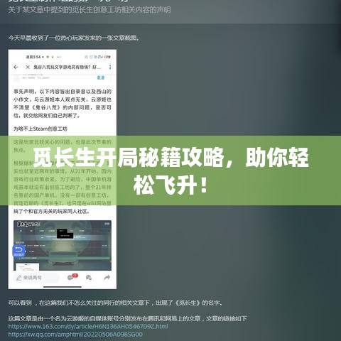 觅长生开局秘籍攻略，助你轻松飞升！