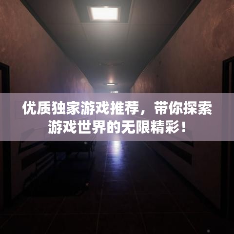 优质独家游戏推荐，带你探索游戏世界的无限精彩！
