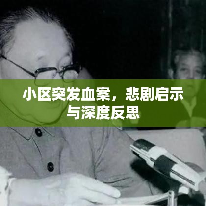 小区突发血案，悲剧启示与深度反思